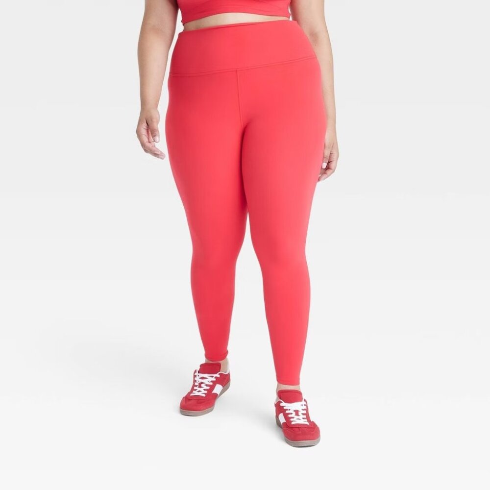 All in Motion‎ Womens Plus Size 4X Everyday Soft Ultra High Rise Leggings in Red